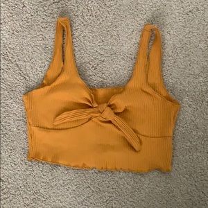 Yellow crop top
